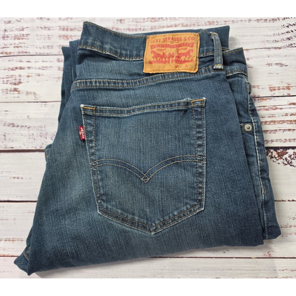 Levis 559 Relaxed Straight Jeans Mens 36x32 Blue Good Denim Pants 5-Pocket